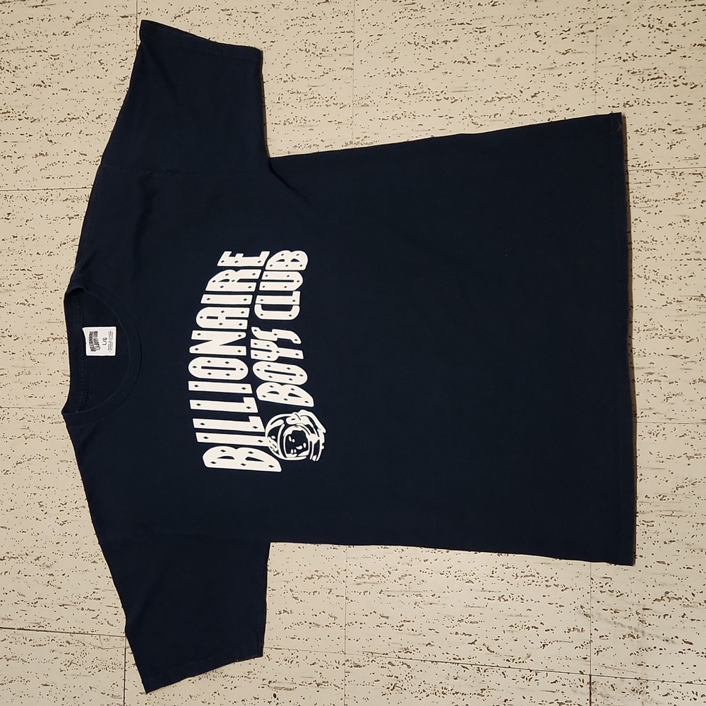 Billionaire Boys Club Navy Blue Crewneck T-Shirt with White Logo